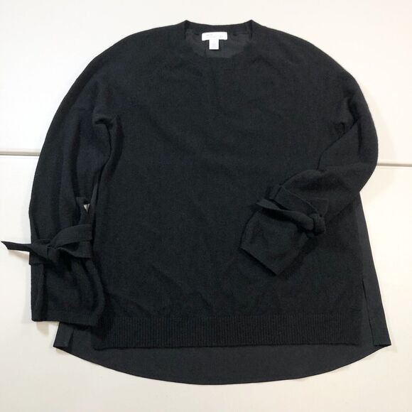 Nordstrom Sweaters - Nordstrom Signature Women’s Sz S Cashmere Silk Back Black Tie Cuff Sweater